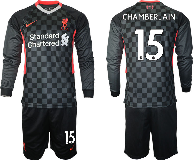 Men 2021 Liverpool away long sleeves #15 soccer jerseys